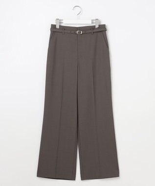 ANY SIS L ウーステッドエステル ワイドパンツ モカグレー