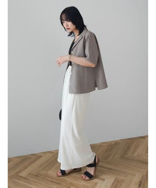 Green Parks 接触冷感　開襟シャツ Mocha