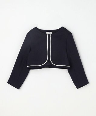 ANY KIDS 【2点セット】ノーカラー ボレロジャケット+襟付き ワンピース グレー