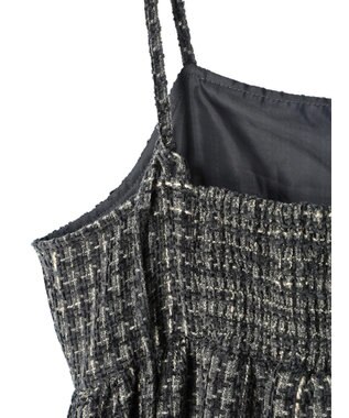 Green Parks ・ＥＬＥＮＣＡＲＥ　ＤＵＥ　ツイードキャミワンピース Gray