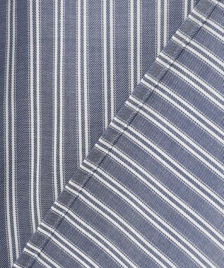 J.PRESS LADIES L 【洗える】ウォッシャブルキュプラツイル バンドカラー ブラウス ネイビー系1