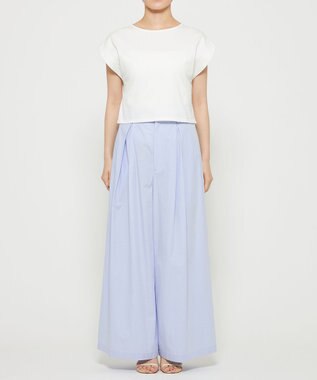 uncrave カラータイプライター ワイドパンツ サックス