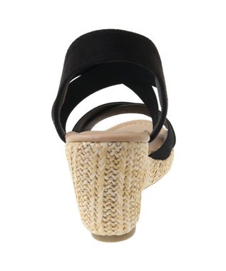 Green Parks ・ｍｉｎｉａ　ゴムウェッジサンダル Black