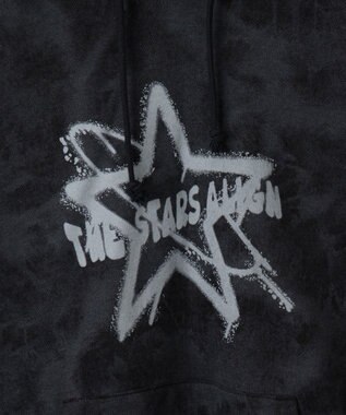 WEGO 【ユニセックス着用ITEM】スノーダイグラフィックビッグパーカー ブラック