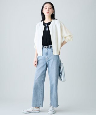 ANY L ニットブルゾン エクリュ