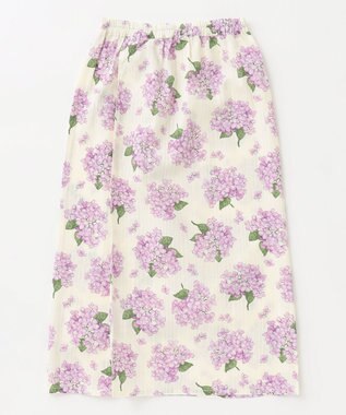 ANY KIDS ロング丈 浴衣 セット オフホワイト×アジサイ