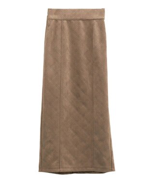 Green Parks ・ＥＬＥＮＣＡＲＥ　ＤＵＥ　エンボスナロースカート Brown