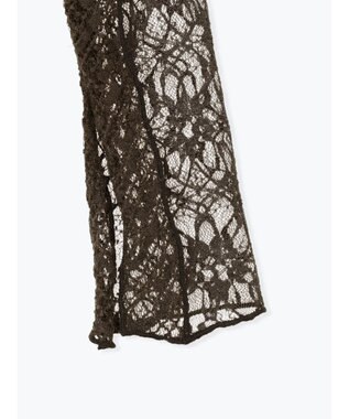 Te chichi パッチワークレース前後2WAY衿デザインTOPS《2025Autumn catalog item》 チャコールグレー