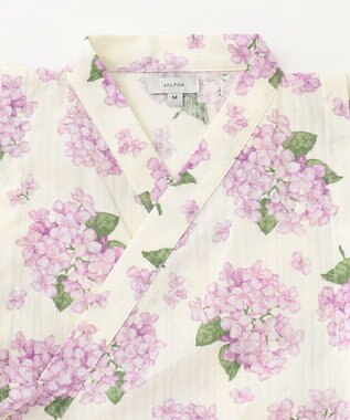 ANY KIDS ロング丈 浴衣 セット オフホワイト×アジサイ