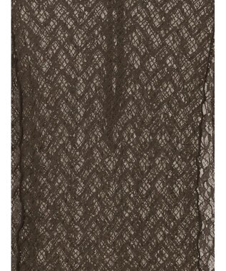 Te chichi パッチワークレース前後2WAY衿デザインTOPS《2025Autumn catalog item》 チャコールグレー