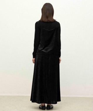 NAVE 【ReNAVE】クラッシュベロア スカート ブラック系