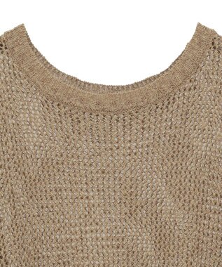 YECCA VECCA スラブメッシュルーズニット Camel