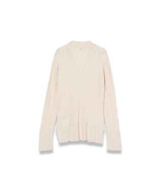 JOSEPH クリンクルリブ　Vネックニット Marble