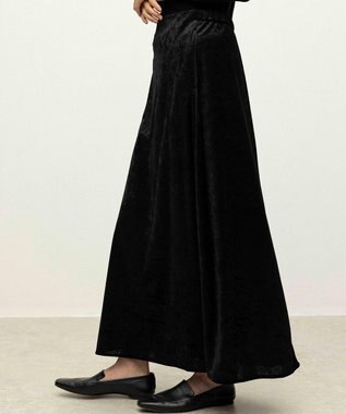 NAVE 【ReNAVE】クラッシュベロア スカート ブラック系