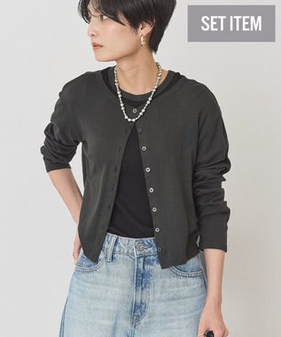 AMERICAN HOLIC 【２点セット】リンガーＴシャツ＋カーディガン