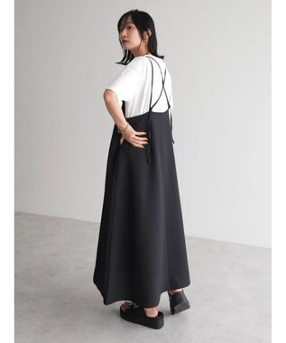 Green Parks 表面感キャミワンピース Black