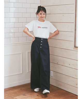 earth music&ecology Ｌｅｅ×ｅ．ｍ．ａ．ｅ　ＬＯＧＯ　Ｈ／Ｓ　ＴＥＥ Off White