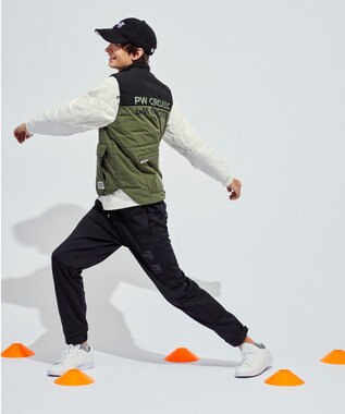 PW CIRCULUS 【手軽に防寒】【MEN】中綿ベスト カーキ系