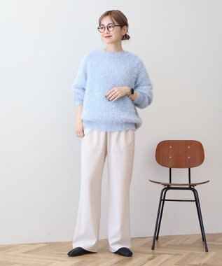 AMERICAN HOLIC フェザーゆるニットプルオーバー Sax