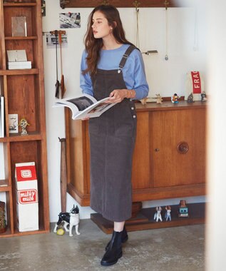 23区 【SLOW】コンパクトシングルジャージー ポンチョ風 Tシャツ アッシュブルー系