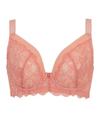 BRADELIS New York 【BRADELIS New York】レーシィミニマイザーブラ23A1 グラマーバストをコンパクトに見せる補正ブラ コーラル