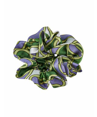 ACCA シルクプリントシュシュ グリーン