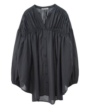 Green Parks シャーリングボリュームチュニック Charcoal Gray