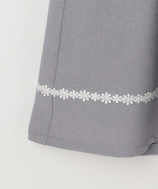 ANY KIDS 【2点セット】ノーカラー ボレロジャケット+襟付き ワンピース グレー