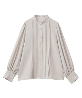 Green Parks ・ＥＬＥＮＣＡＲＥ　ＤＵＥ　ピンタックブラウス Gray Beige