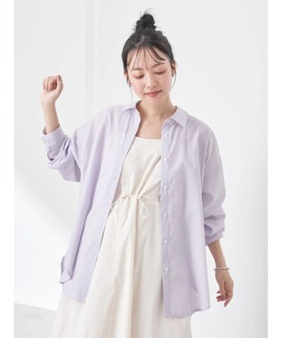 earth music&ecology ＴＲキュプラレギュラーシャツ Lavender