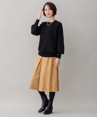 自由区 L 【洗える】ライトスエード キュロット キャメル系