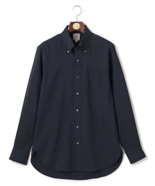 J.PRESS MEN 【接触冷感 / 吸水速乾 / UVカット】【SOFTCOOL ACTIVE】 オックスフォード ドレスシャツ / B.D. ネイビー系