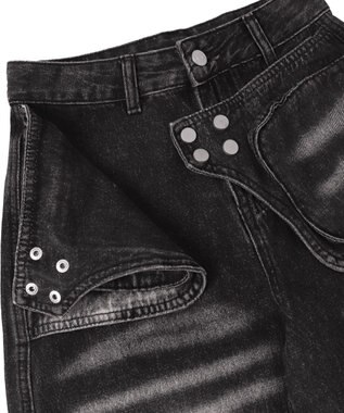 WEGO ラップブラストフレアデニム ブラック