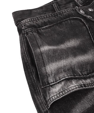 WEGO ラップブラストフレアデニム ブラック