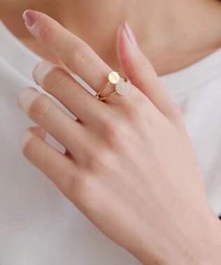 Tiaclasse ダブルサークルリング ゴールド