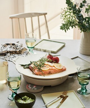 YAMATO テーブル＆キッチン 【レコルト】卓上IHクッキンググリドル  クリームホワイト  RIH-1(W) ホワイト