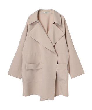 earth music&ecology ニュアンスビッグカラーコート Beige