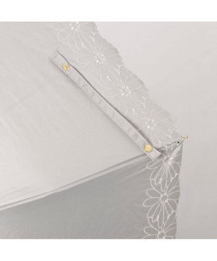 UNBILLION カシュネ cachenez / PUフラワーボーラー刺繍トップレス2段折りたたみ傘 GY