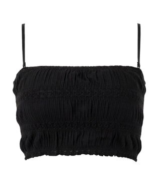 BRADELIS New York 【BRADELIS Me / ノンワイヤー】レーシィチューブトップブラ ストラップ取り外し可能 2way 補正ブラジャー ブラック