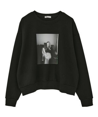 CRAFT STANDARD BOUTIQUE フォトプリントダンボールプルオーバー Black