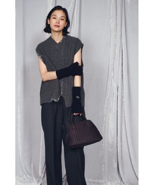 MIYABIYA 【撥水加工】篭目柄エンボスボンディングブガッティ チョコレート