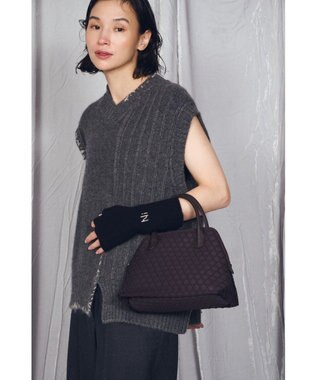 MIYABIYA 【撥水加工】篭目柄エンボスボンディングブガッティ チョコレート