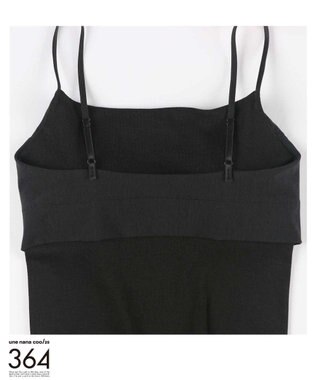 une nana cool 【綿混】364ブラトップ　キャミソール ブラック