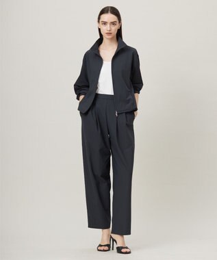 ICB L 【接触冷感・UVカット・防シワ・洗える】 アトラストリコット テーパードパンツ チャコール系