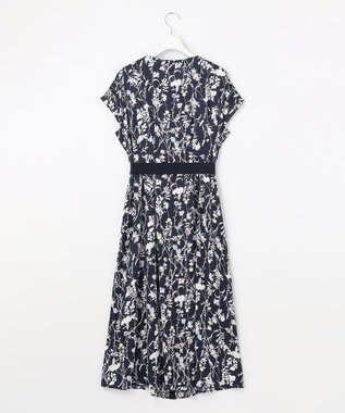 自由区 S 【ご好評につき追加生産・新色追加】ハーバルフロープリント ワンピース ネイビー系4