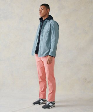 J.PRESS MEN ナイロンリップレギュラーカラー シャツブルゾン サックスブルー系