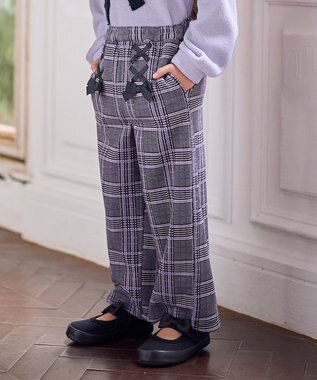 ANY KIDS レースアップ 裏シャギーワイドパンツ