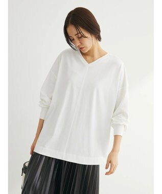 Green Parks 前後でも着れちゃう万能長袖ロンＴ Off White