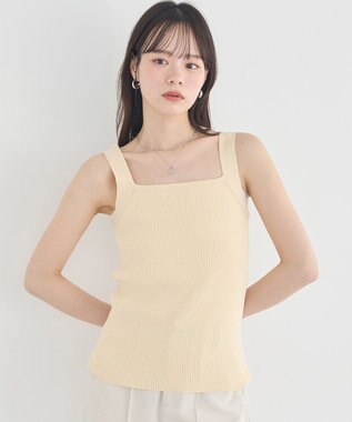 earth music&ecology リブニットタンクトップ