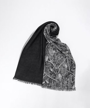  シルクカシミヤ ストール フォレストパターン